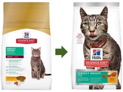 Nourriture pour chats, Poids Parfait adulte, saveur poulet, Hill's