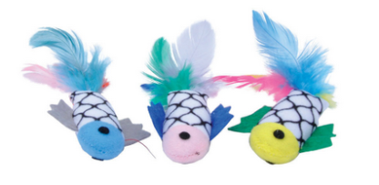 Jouet pour chat, poisson plumes, Turbo